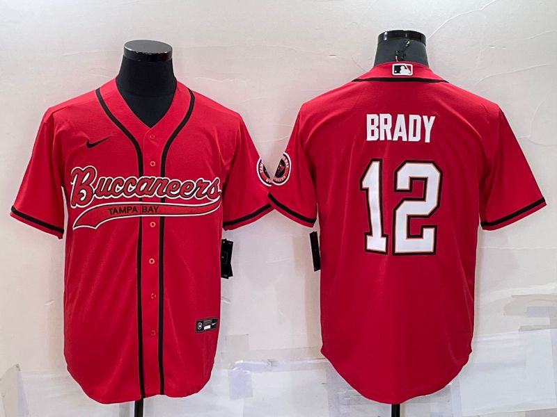 Men Tampa Bay Buccaneers #12 Brady Red 2022 Nike Co branded NFL Jersey->los angeles rams->NFL Jersey
